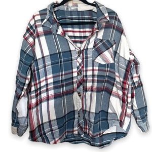 Maurices Plaid Flannel Shirt Jacket